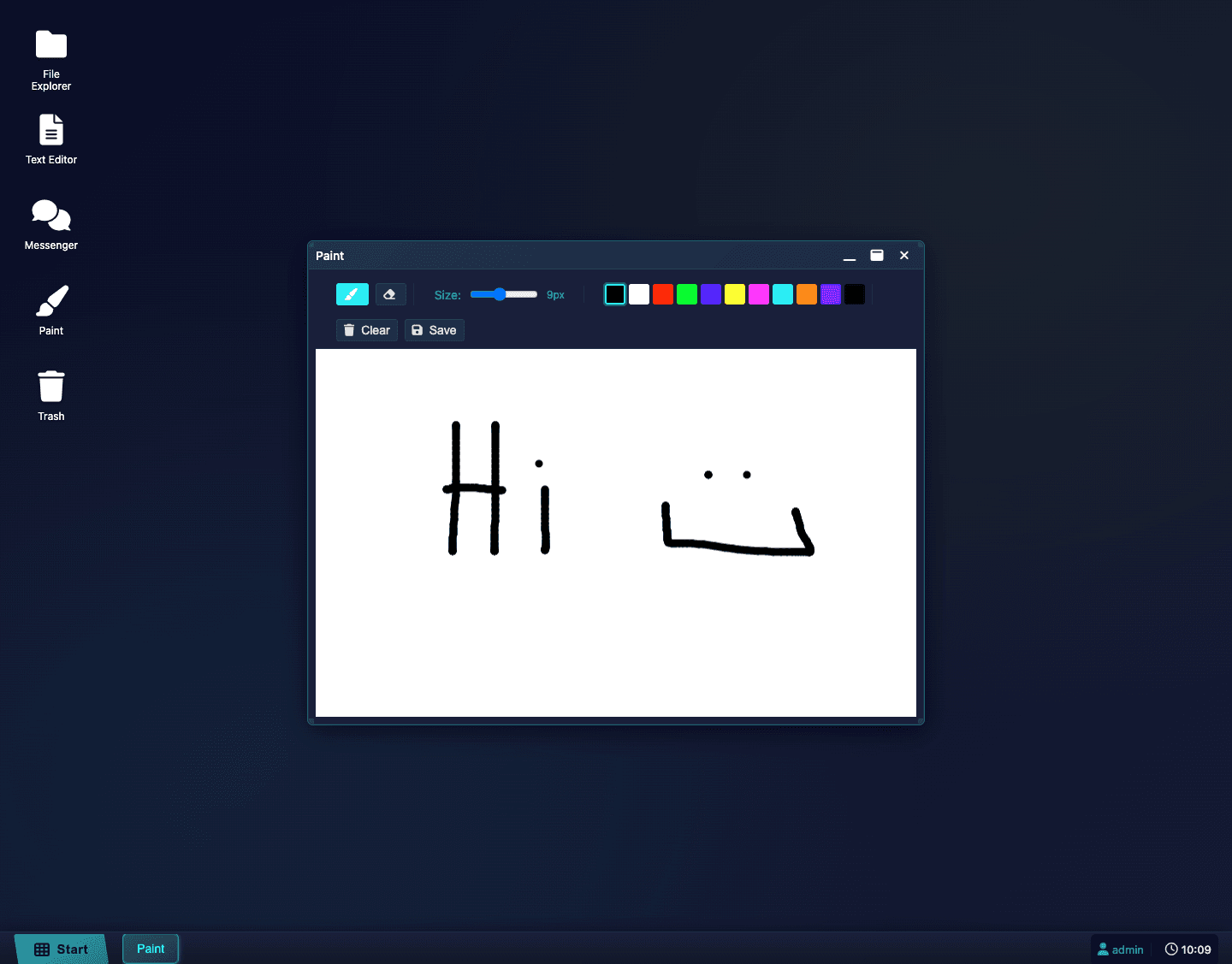WebOS Paint Application
